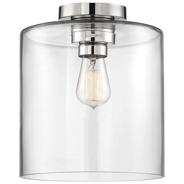 Image 1 Chantecleer; 1 Light; Semi-Flush Fixture; Polished Nickel Finish