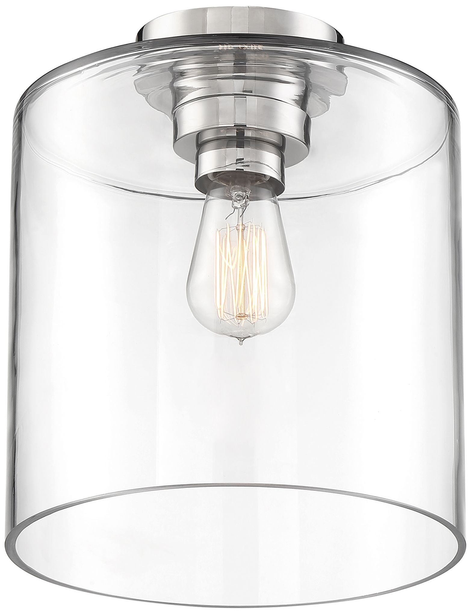 Image 3 Chantecleer; 1 Light; Semi-Flush Fixture; Polished Nickel Finish more views