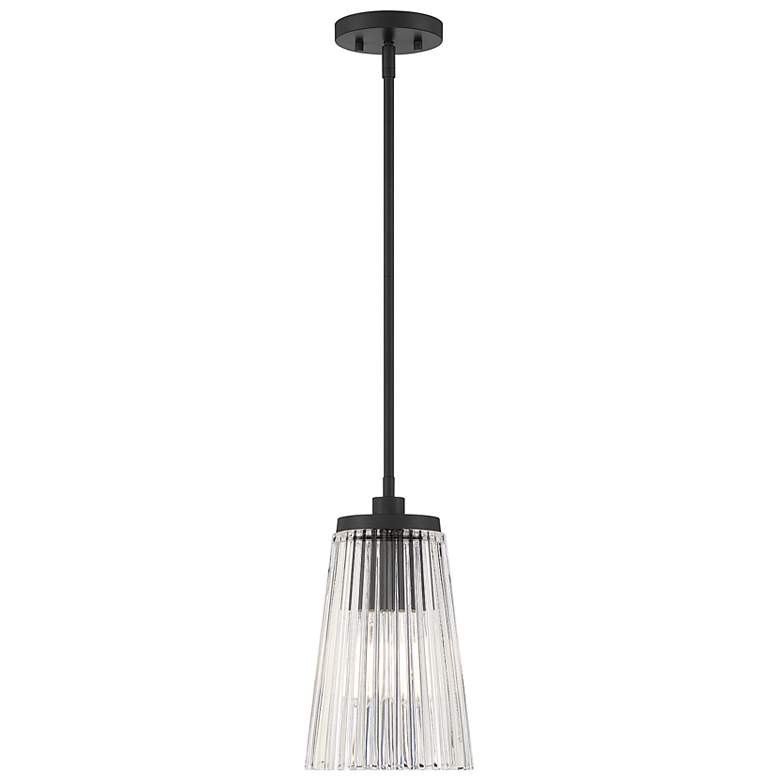 Image 1 Chantilly 1-Light Pendant in Matte Black