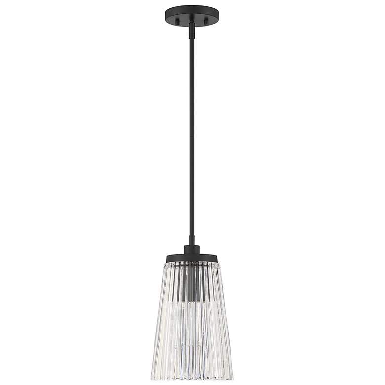 Image 2 Chantilly 1-Light Pendant in Matte Black more views