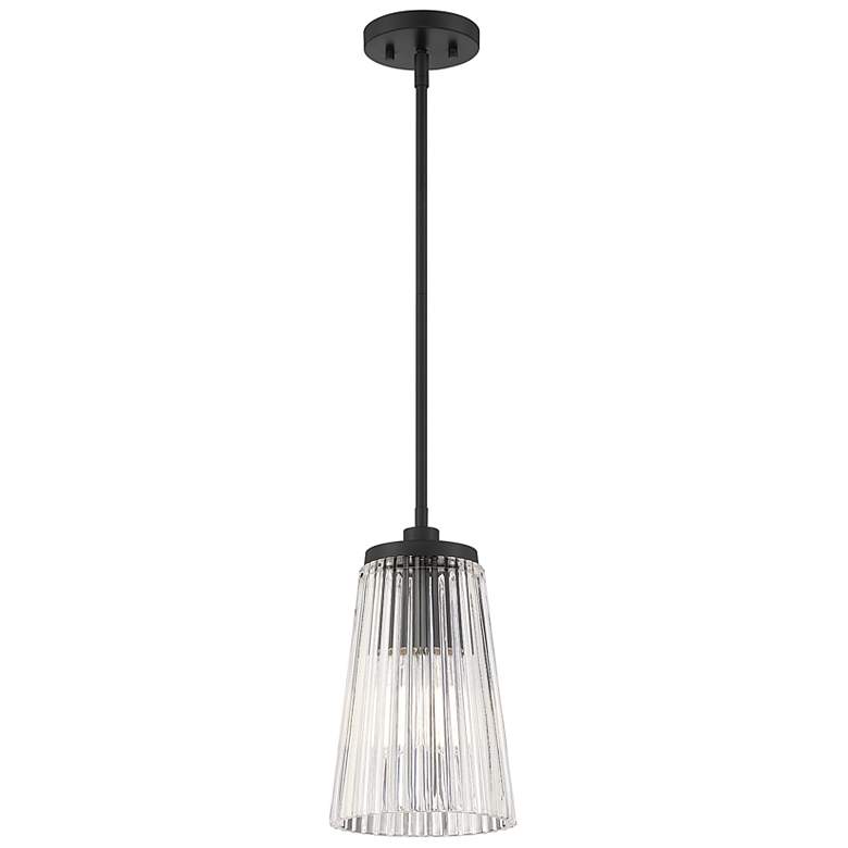 Image 3 Chantilly 1-Light Pendant in Matte Black more views