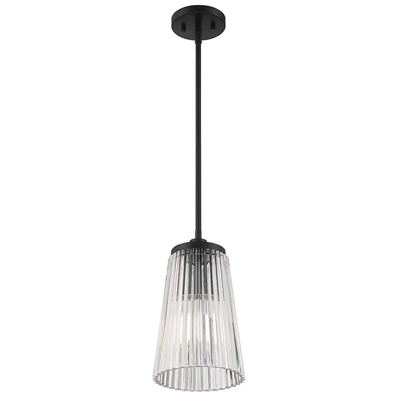 Image 4 Chantilly 1-Light Pendant in Matte Black more views