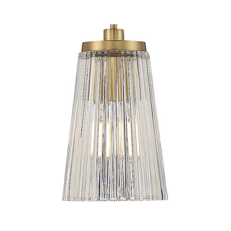Image 2 Chantilly 1-Light Pendant in Warm Brass more views