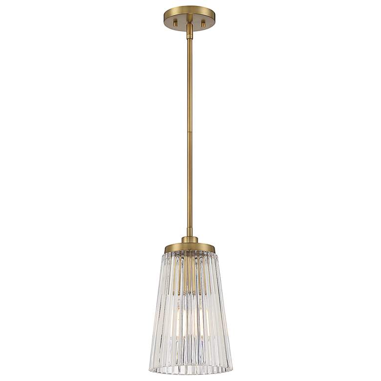 Image 3 Chantilly 1-Light Pendant in Warm Brass more views