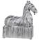 Chantilly 15 1/2" High Gray and White Ceramic Horse Statue