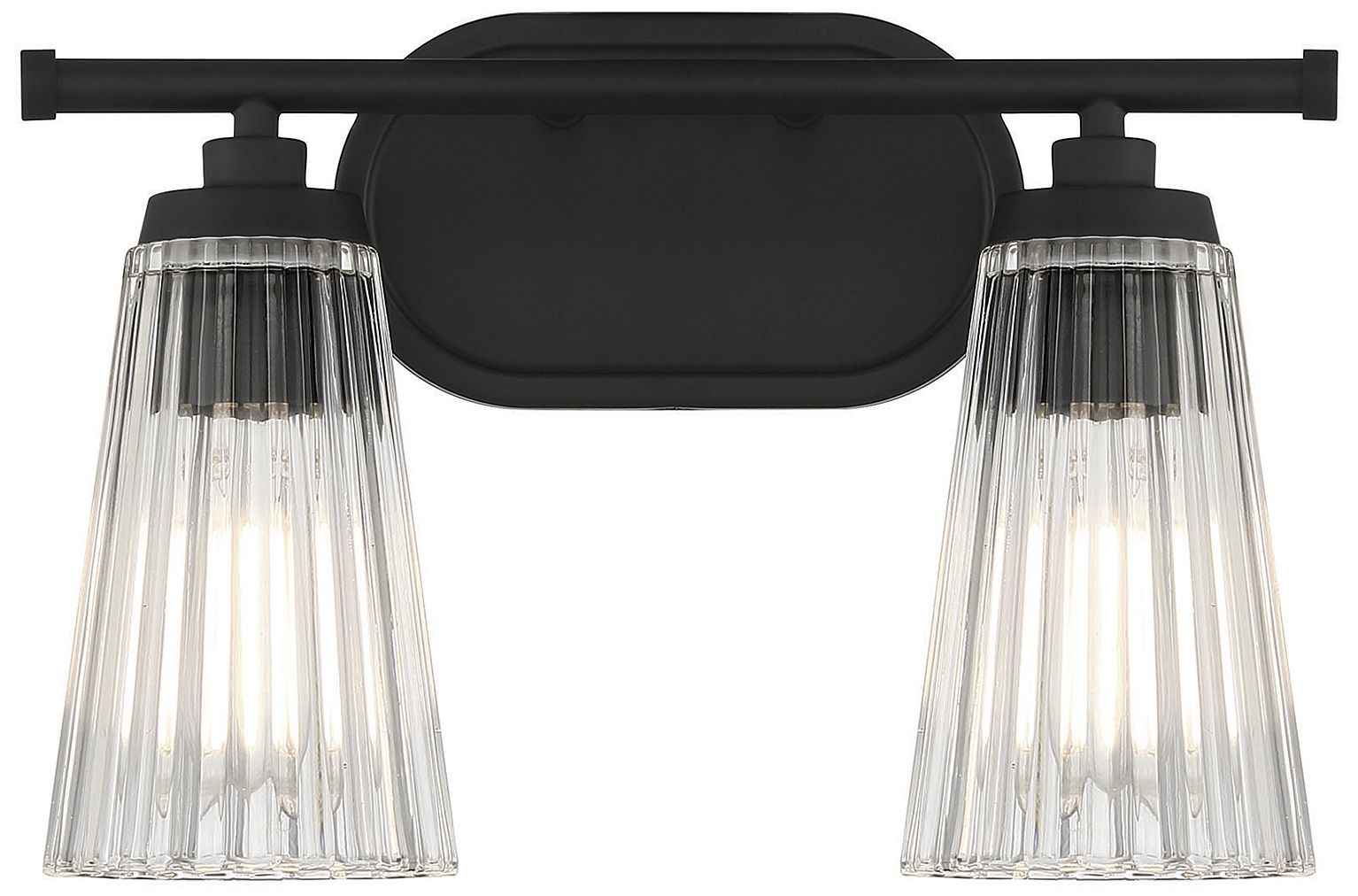 Chantilly 2-Light Bathroom Vanity Light in Matte Black