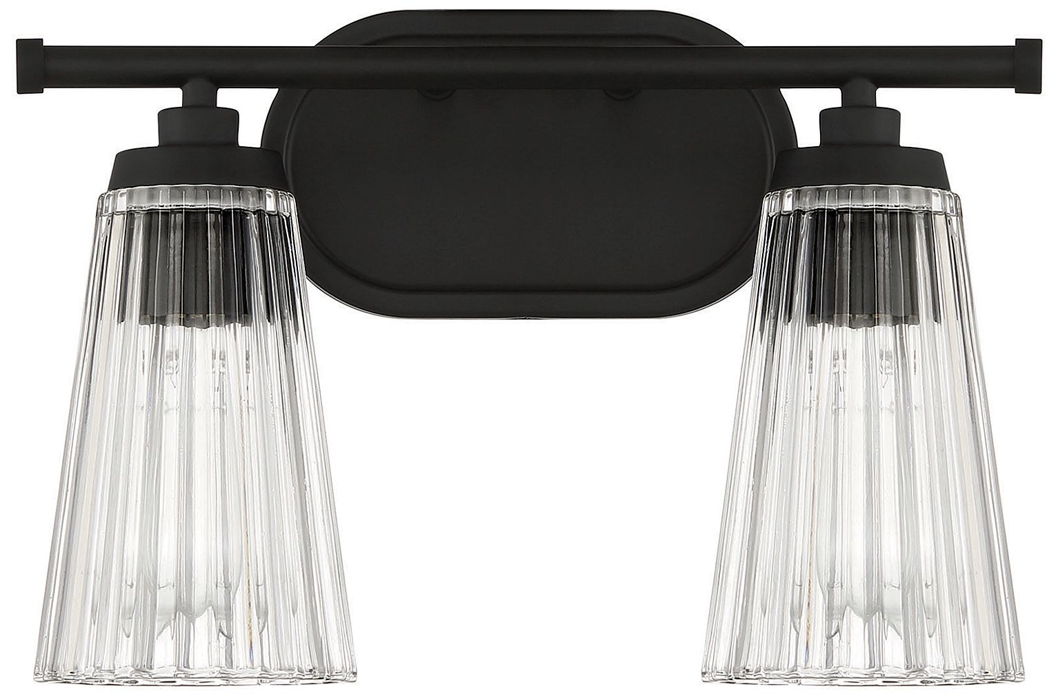 Image 2 Chantilly 2-Light Bathroom Vanity Light in Matte Black more views