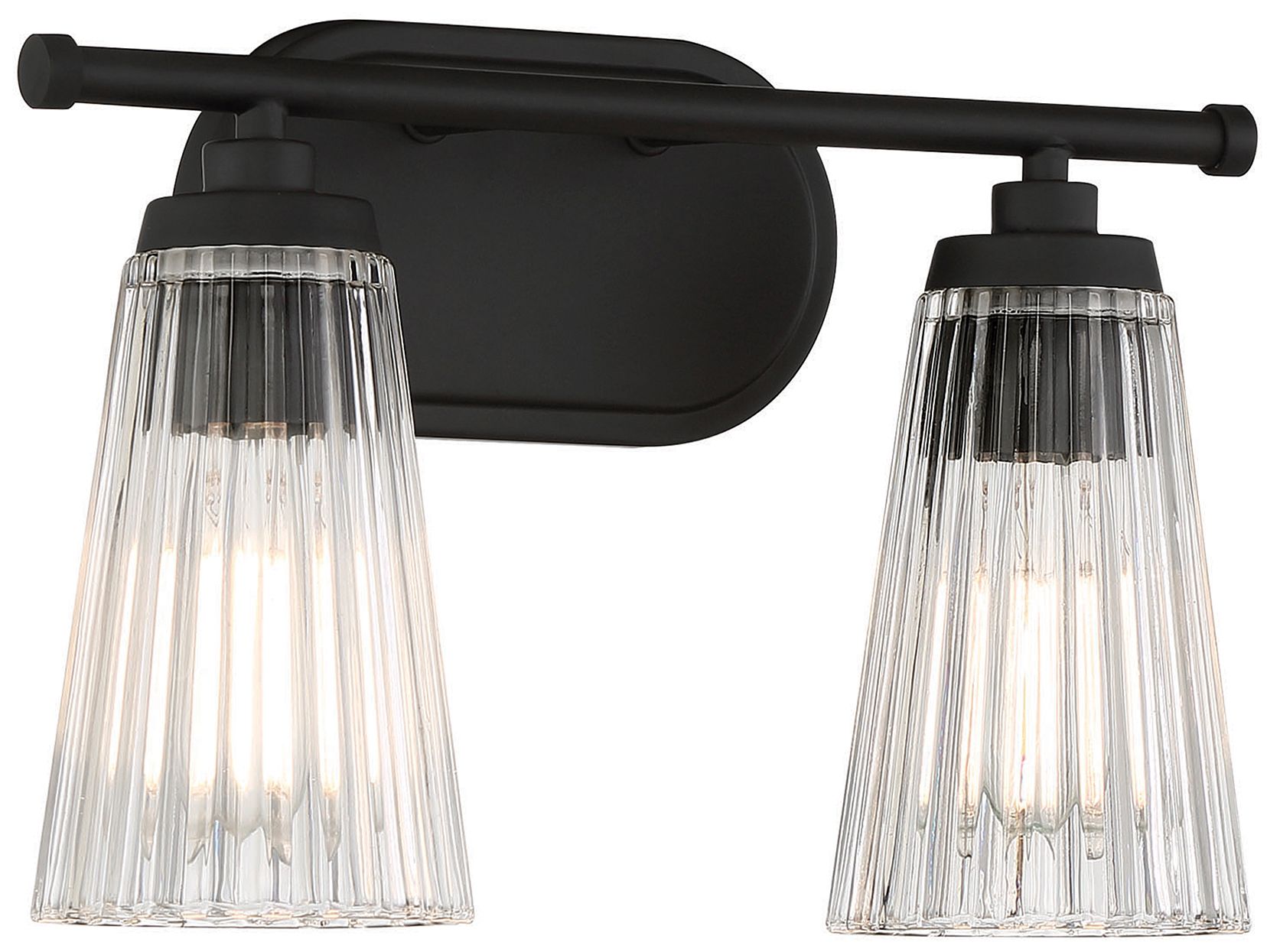 Image 3 Chantilly 2-Light Bathroom Vanity Light in Matte Black more views