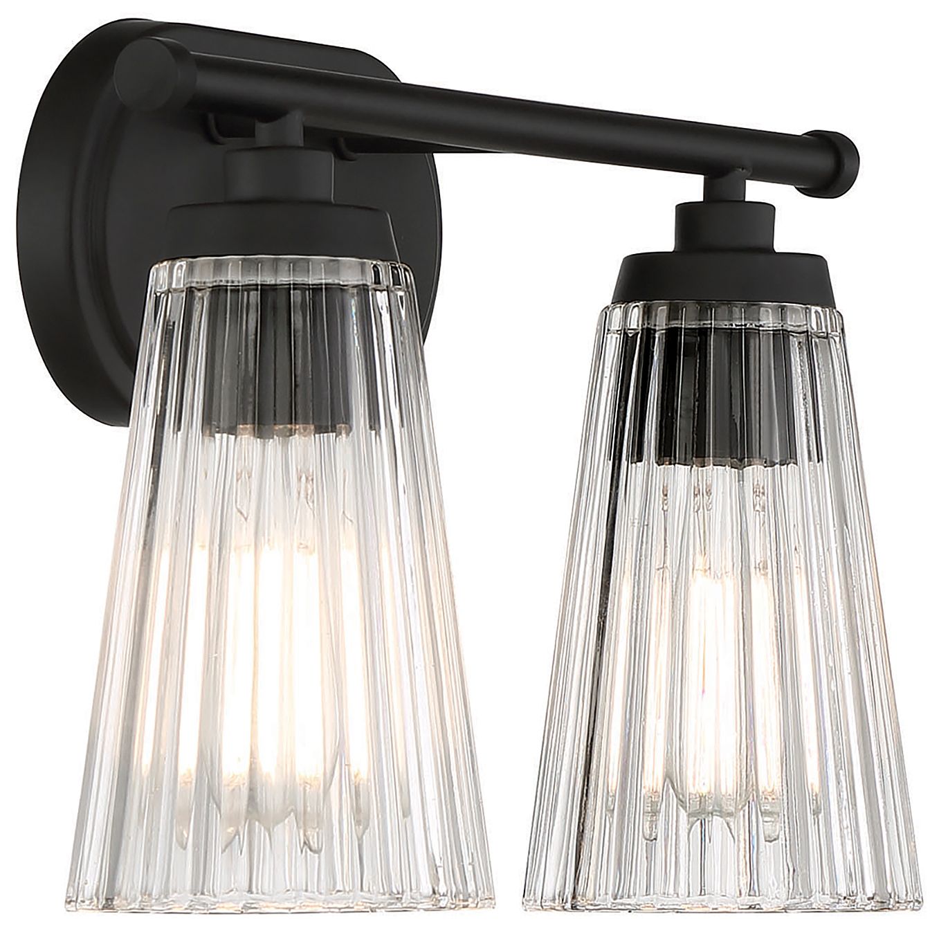 Image 4 Chantilly 2-Light Bathroom Vanity Light in Matte Black more views