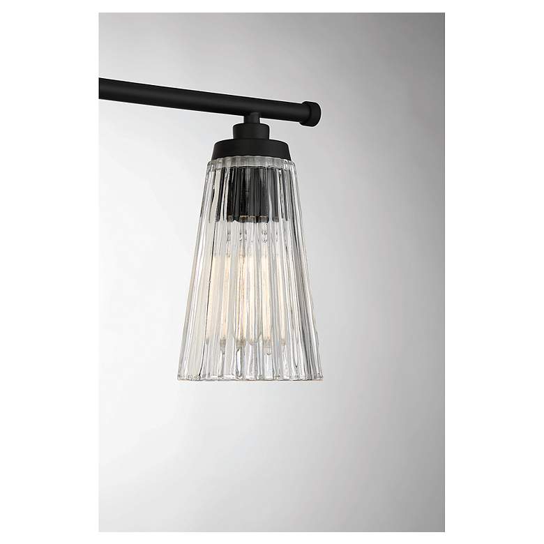 Image 6 Chantilly 22" Wide Matte Black 3-Light Vanity Bath Light more views