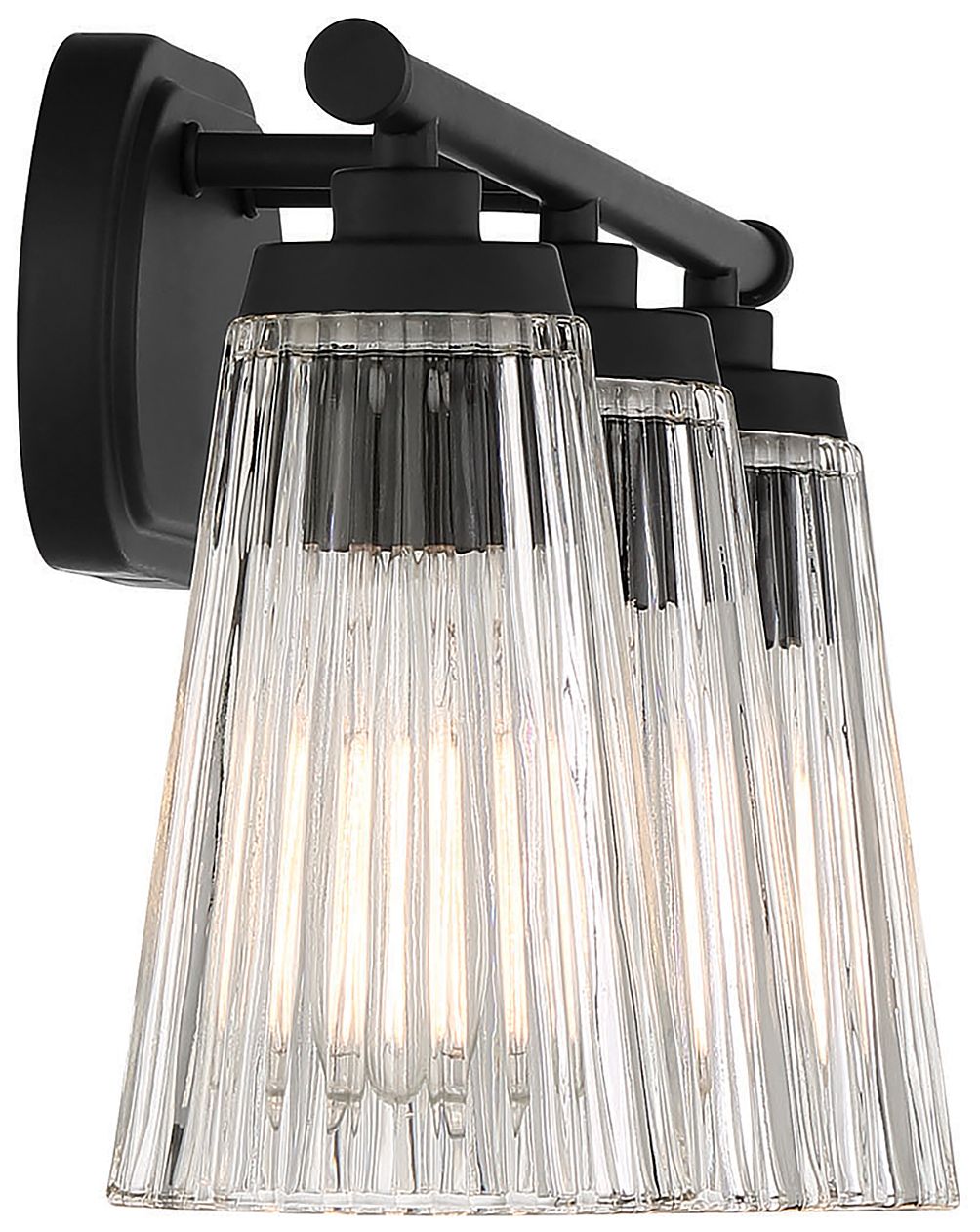 Image 5 Chantilly 3-Light Bathroom Vanity Light in Matte Black more views
