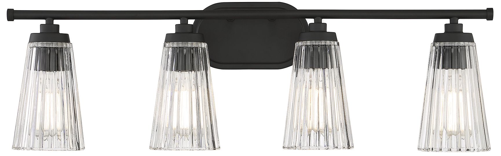 Chantilly 4-Light Bathroom Vanity Light in Matte Black