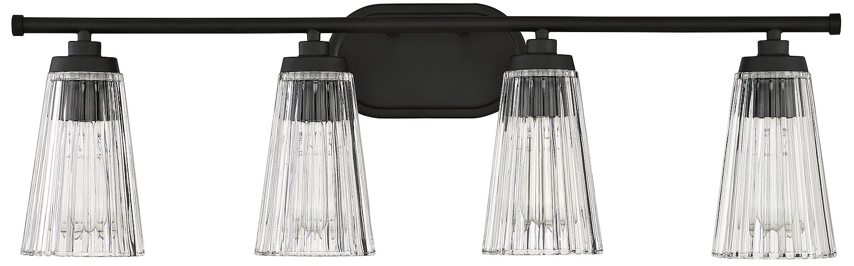 Image 2 Chantilly 4-Light Bathroom Vanity Light in Matte Black more views