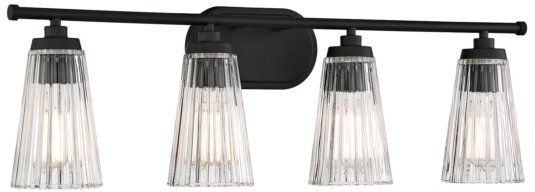 Image 3 Chantilly 4-Light Bathroom Vanity Light in Matte Black more views