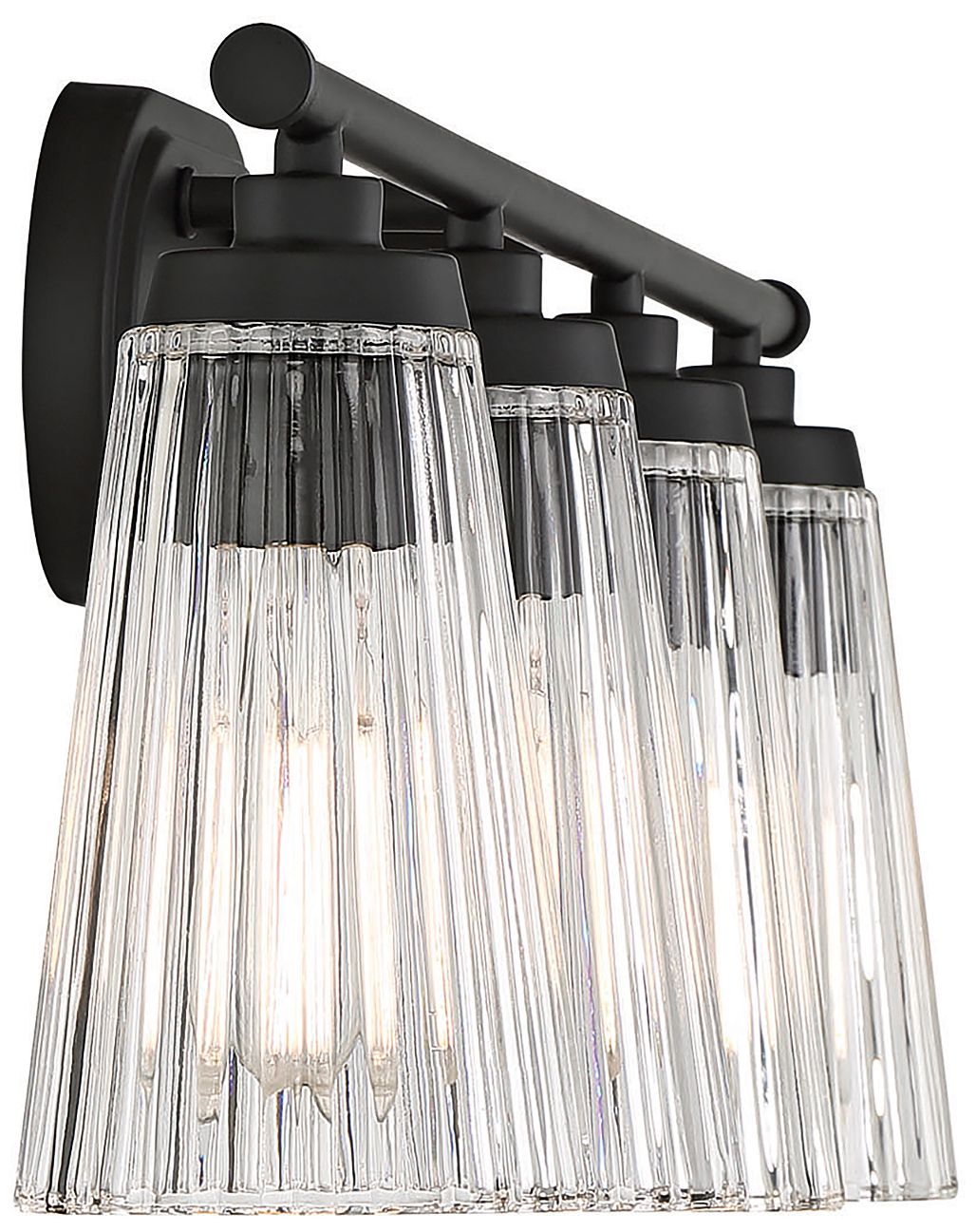 Image 5 Chantilly 4-Light Bathroom Vanity Light in Matte Black more views