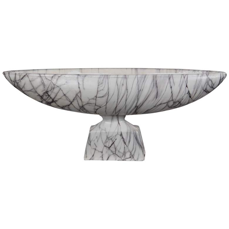 Image 1 Chantilly Gray and White Marbleized Small Ceramic Bowl