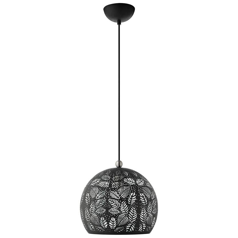 Image 2 Chantily 11 3/4 inch Wide Black Metal Globe Mini Pendant Light more views