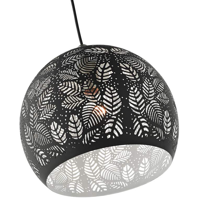 Image 3 Chantily 11 3/4" Wide Black Metal Globe Mini Pendant Light more views