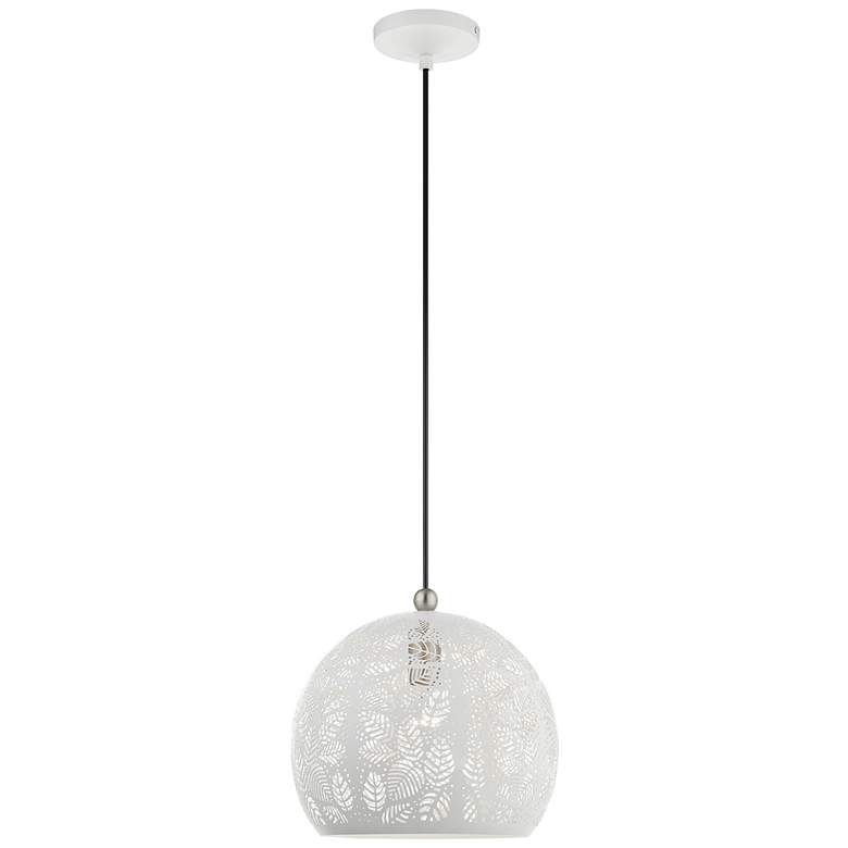 Image 4 Chantily 11 3/4" Wide White Metal Globe Mini Pendant Light more views