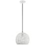 Chantily 11 3/4" Wide White Metal Globe Mini Pendant Light