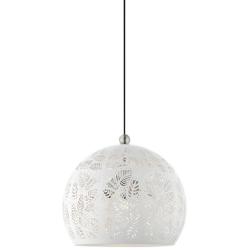 Chantily 15 3/4" Wide White Metal Globe Pendant Light