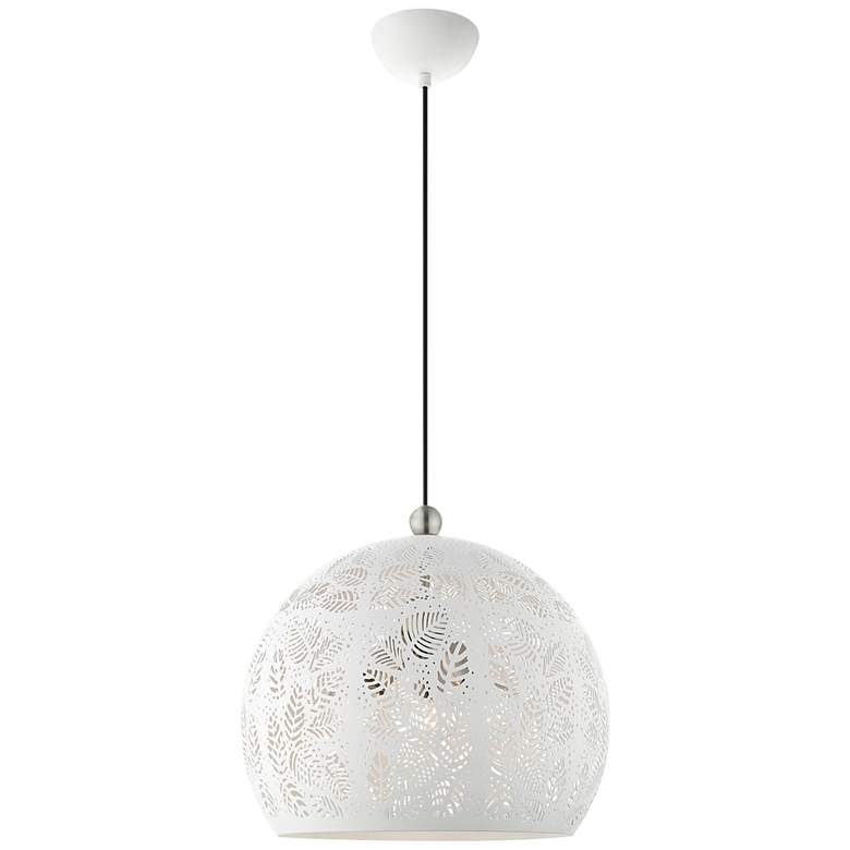 Image 4 Chantily 15 3/4" Wide White Metal Globe Pendant Light more views