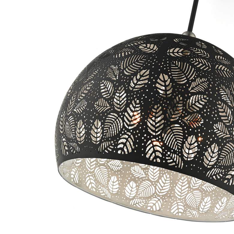 Image 3 Chantily 19 3/4" Wide Black Metal Globe Pendant Light more views