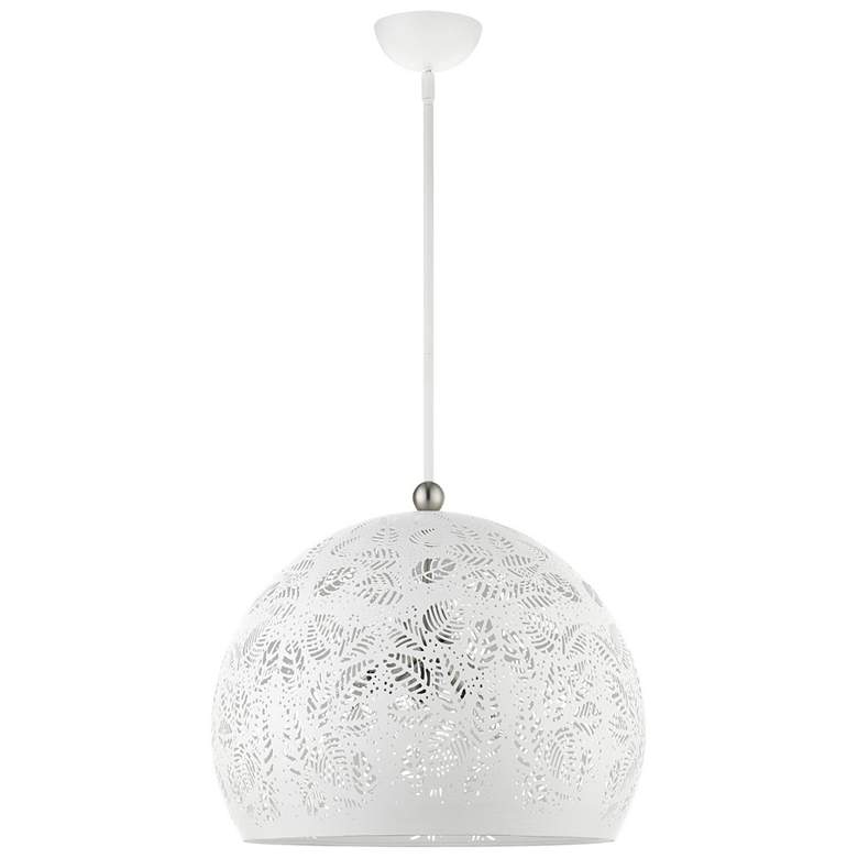 Image 2 Chantily 19 3/4 inch Wide White Metal Globe Pendant Light more views