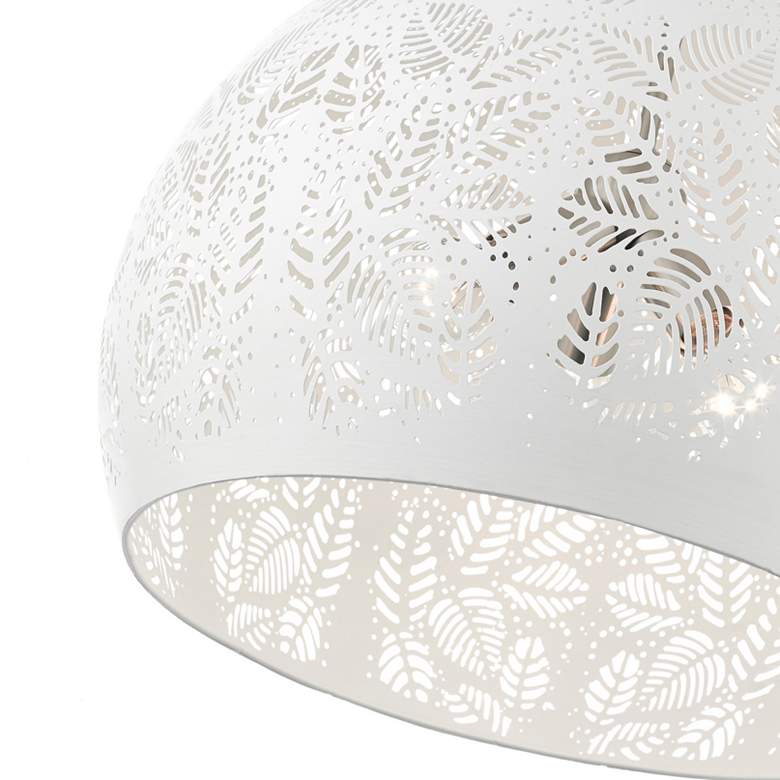 Image 3 Chantily 19 3/4" Wide White Metal Globe Pendant Light more views