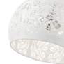 Chantily 19 3/4" Wide White Metal Globe Pendant Light