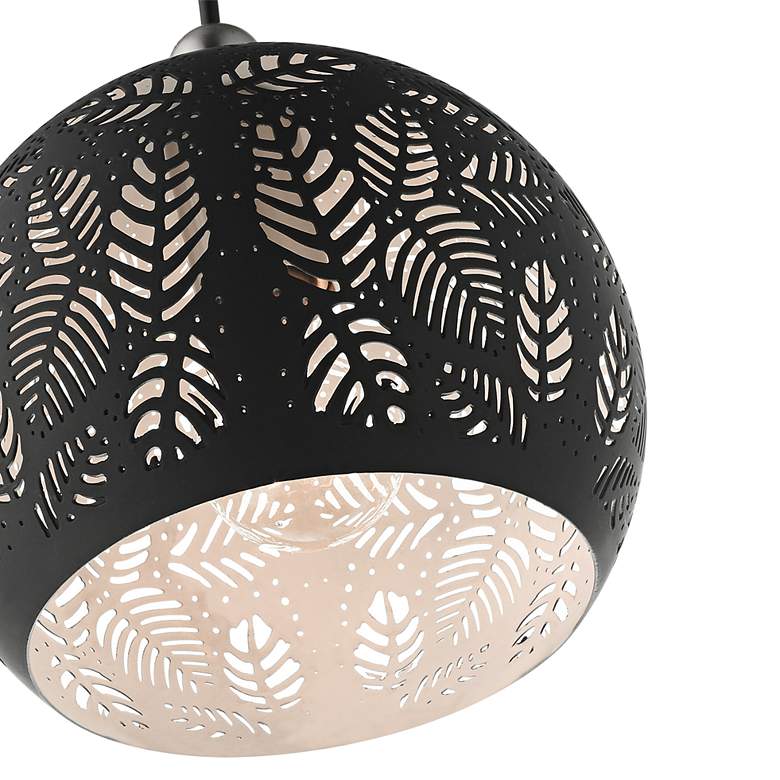 Image 4 Chantily 8 inch Wide Black Metal Globe Mini Pendant Light more views