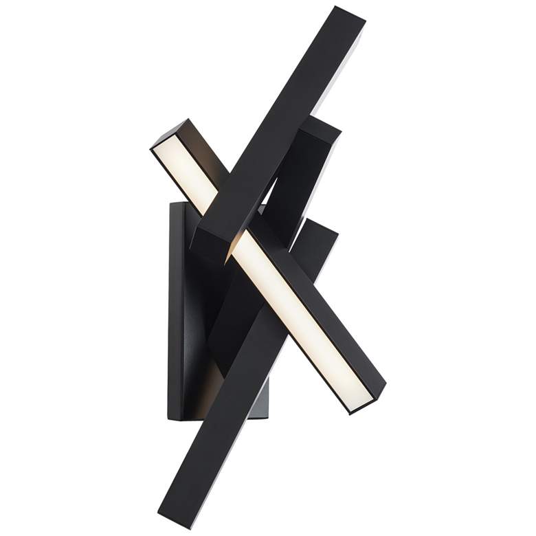 Image 1 Chaos 11.5"H x 24"W 4-Light Wall Sconce in Black
