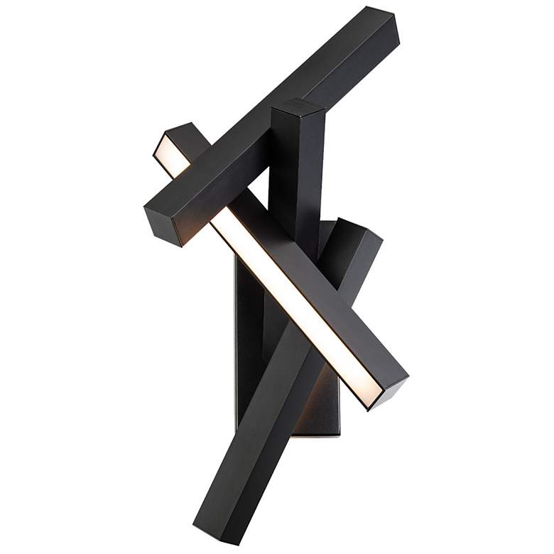 Image 2 Chaos 11.5"H x 24"W 4-Light Wall Sconce in Black more views