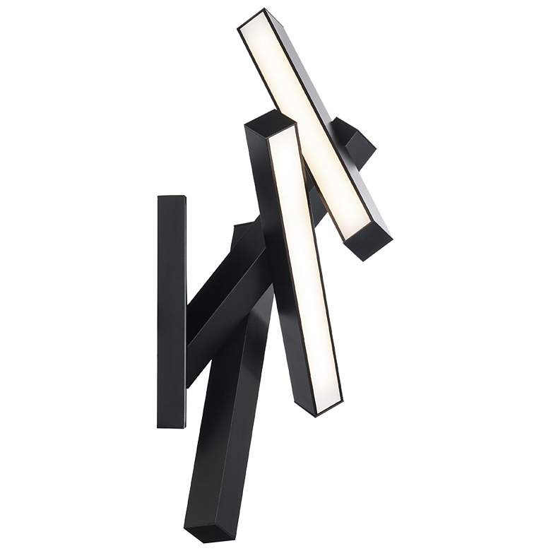 Image 3 Chaos 11.5"H x 24"W 4-Light Wall Sconce in Black more views