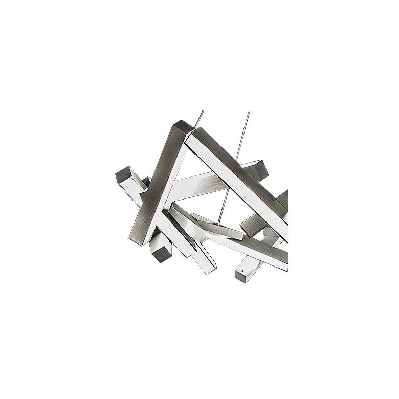 Image 3 Chaos 34" Wide Brushed Aluminum 21-Light LED Chandelier more views