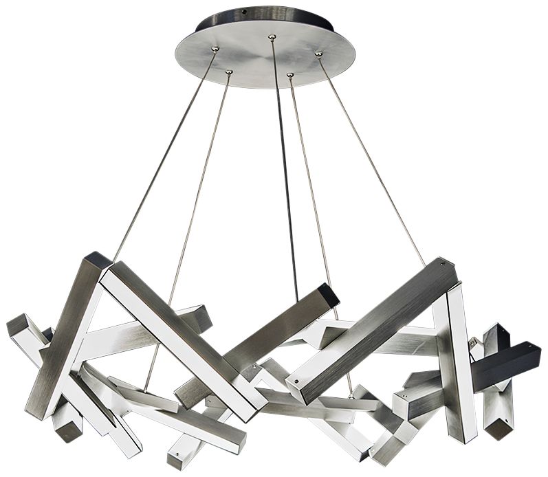 Modern Forms Chaos 34" Wide Black 21-Light LED Chandelier - #55R32 ...