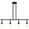 Chapel 36" Wide Semi Gloss Black 4-Light Island Pendant