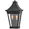 Chapel Hill 15 1/2" High Black 2-Light Outdoor Wall Light