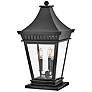 1_Chapel Hill 23 1/2"H Museum Black Outdoor Pier Mount Light