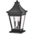Chapel Hill 23 1/2"H Museum Black Outdoor Pier Mount Light
