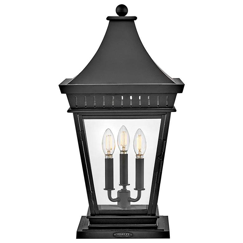 Image 7 Chapel Hill 23 1/2"H Museum Black Outdoor Pier Mount Light more views