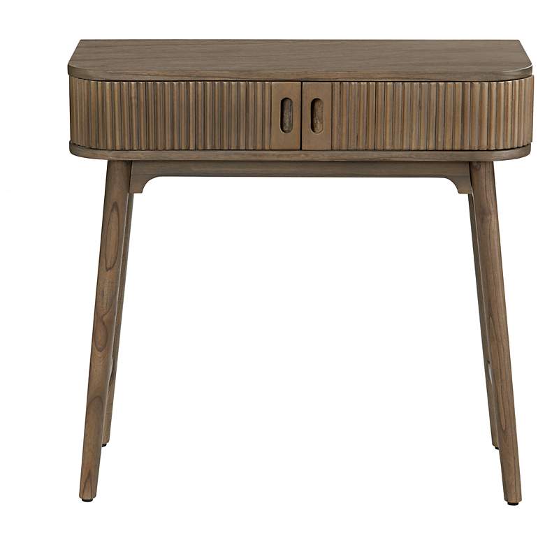 Image 1 Chaplin 31 1/2" Wide Brown Stained Wood 2-Door Writing Desk