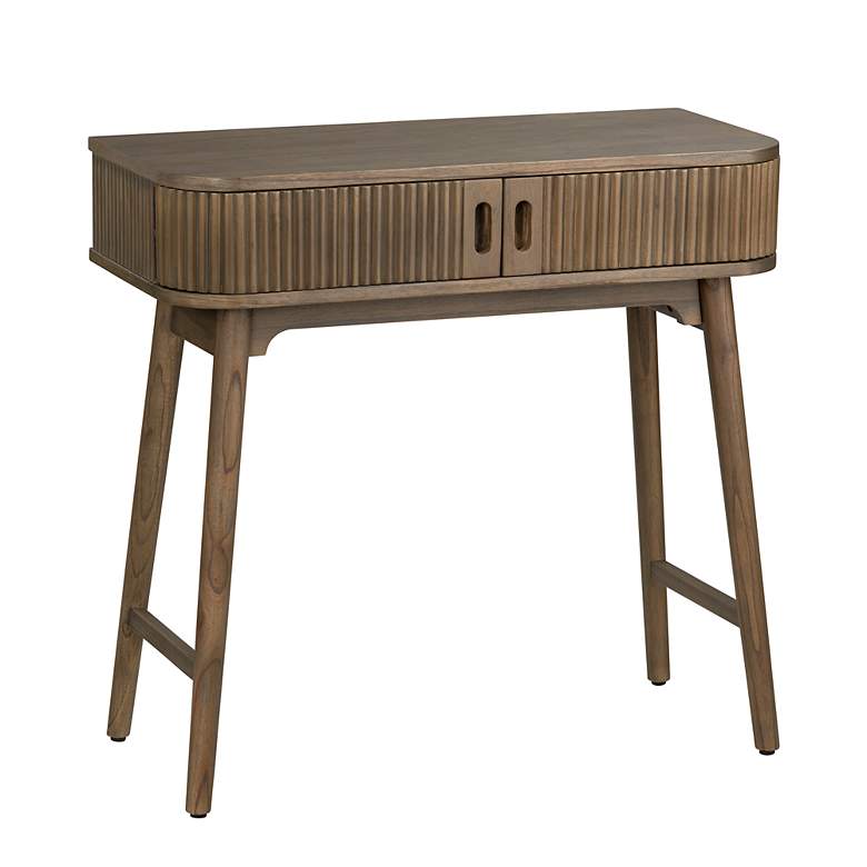 Image 3 Chaplin 31 1/2" Wide Brown Stained Wood 2-Door Writing Desk more views