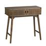 3_Chaplin 31 1/2" Wide Brown Stained Wood 2-Door Writing Desk more views