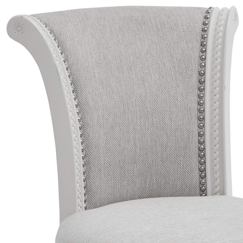 Image 2 Chapman 25" Gray Linen Fabric Swivel Counter Stool more views
