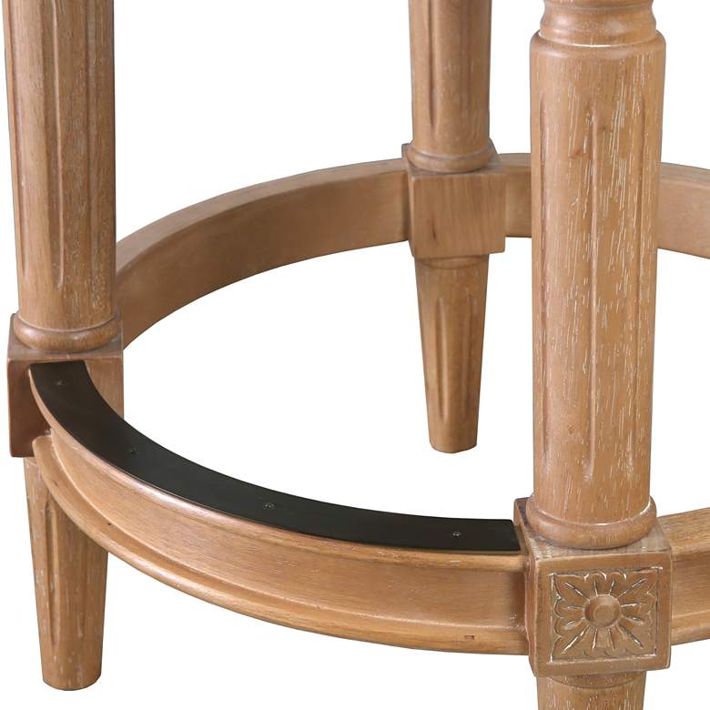 Image 3 Chapman 25" Weathered Oak Wood Swivel Bar Stool more views