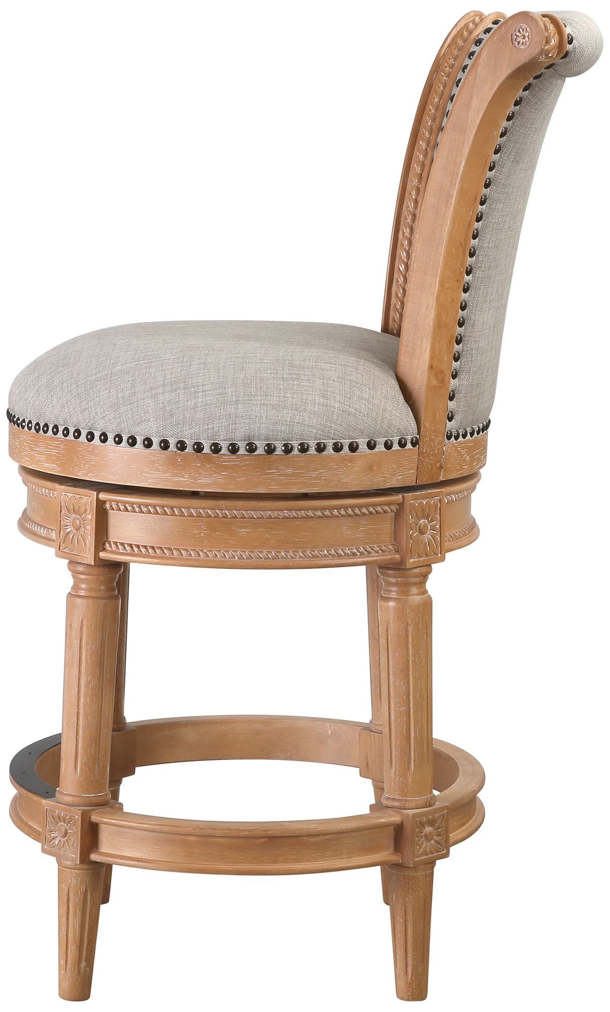 Chapman 25" Weathered Oak Wood Swivel Bar Stool