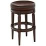 Chapman 30" Brown Faux Leather Backless Swivel Bar Stool