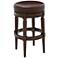 Chapman 30" Brown Faux Leather Backless Swivel Bar Stool