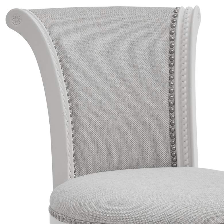 Image 2 Chapman 30" Gray Linen Fabric Swivel Bar Stool more views